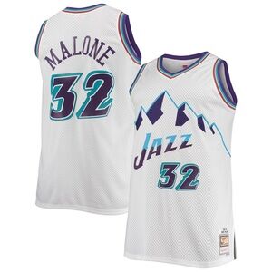 Mens KARL MALONE 1996-97 UTAH JAZZ HOME SWINGMAN JERSEY Men’s  XL